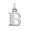 Thumbnail Image 0 of Cubic Zirconia Small Initial "B" Charm in Sterling Silver