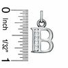Thumbnail Image 1 of Cubic Zirconia Small Initial "B" Charm in Sterling Silver