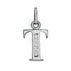 Thumbnail Image 0 of Cubic Zirconia Small Initial "T" Charm in Sterling Silver