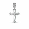 Thumbnail Image 0 of Cubic Zirconia Cross Charm in Sterling Silver