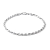 Thumbnail Image 0 of Made in Italy 070 Gauge Diamond-Cut Rope Chain Bracelet in Solid Sterling Silver - 8"