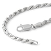 Thumbnail Image 1 of Made in Italy 070 Gauge Diamond-Cut Rope Chain Bracelet in Solid Sterling Silver - 8"