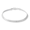 Thumbnail Image 0 of Made in Italy 050 Gauge "I Love You" Herringbone Chain Bracelet in Solid Sterling Silver - 7.25"