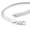 Thumbnail Image 1 of Made in Italy 050 Gauge "I Love You" Herringbone Chain Bracelet in Solid Sterling Silver - 7.25"
