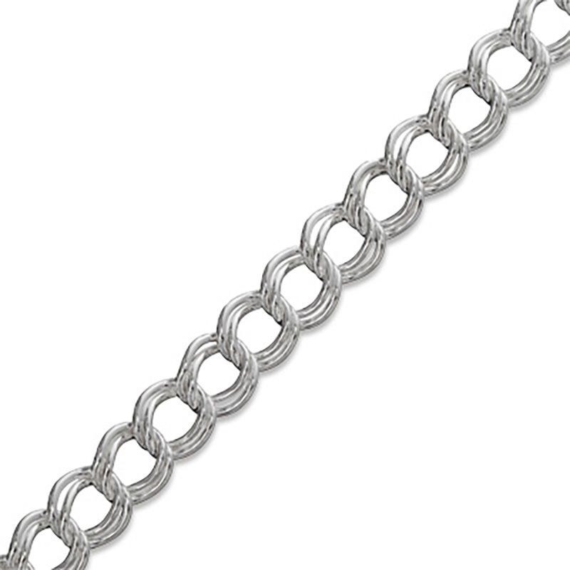 Sterling Silver 070 Gauge Charm Link Bracelet - 7.25"