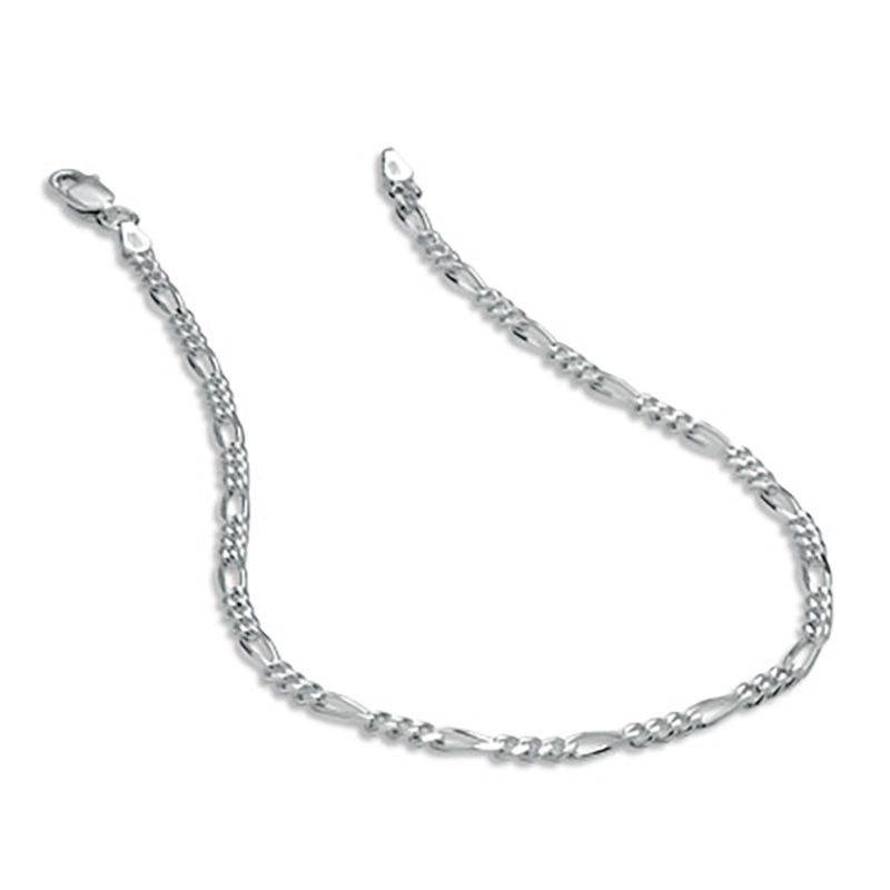 080 Gauge Figaro Bracelet in Sterling Silver