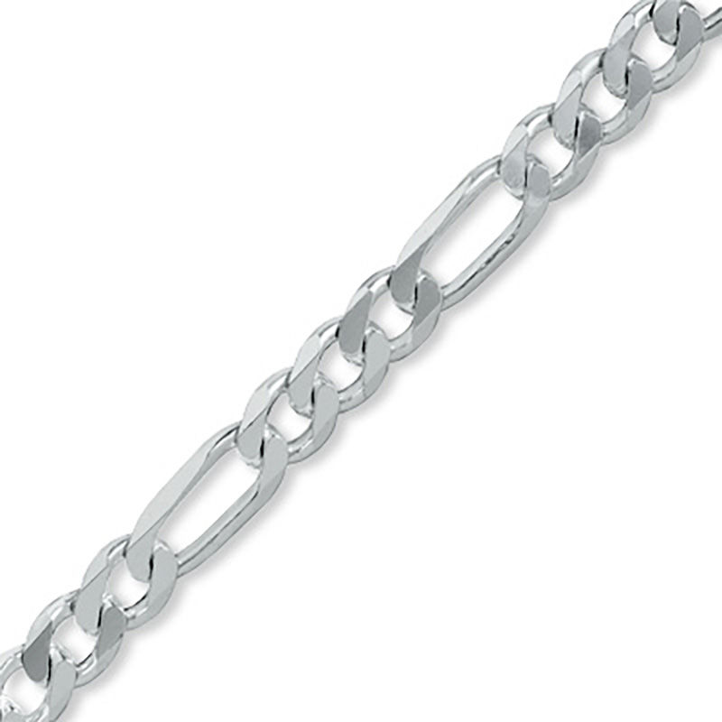 220 Gauge Figaro Chain Bracelet in Sterling Silver - 9"