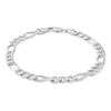 Thumbnail Image 0 of Made in Italy 180 Gauge Pavé Figaro Chain Bracelet in Sterling Silver - 9"