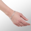 Thumbnail Image 2 of Made in Italy 180 Gauge Pavé Figaro Chain Bracelet in Sterling Silver - 9"