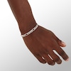 Thumbnail Image 3 of Made in Italy 180 Gauge Pavé Figaro Chain Bracelet in Sterling Silver - 9"