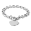 Thumbnail Image 0 of Made in Italy Heart Toggle Bracelet in Hollow Sterling Silver - 8"