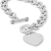 Thumbnail Image 1 of Made in Italy Heart Toggle Bracelet in Hollow Sterling Silver - 8"
