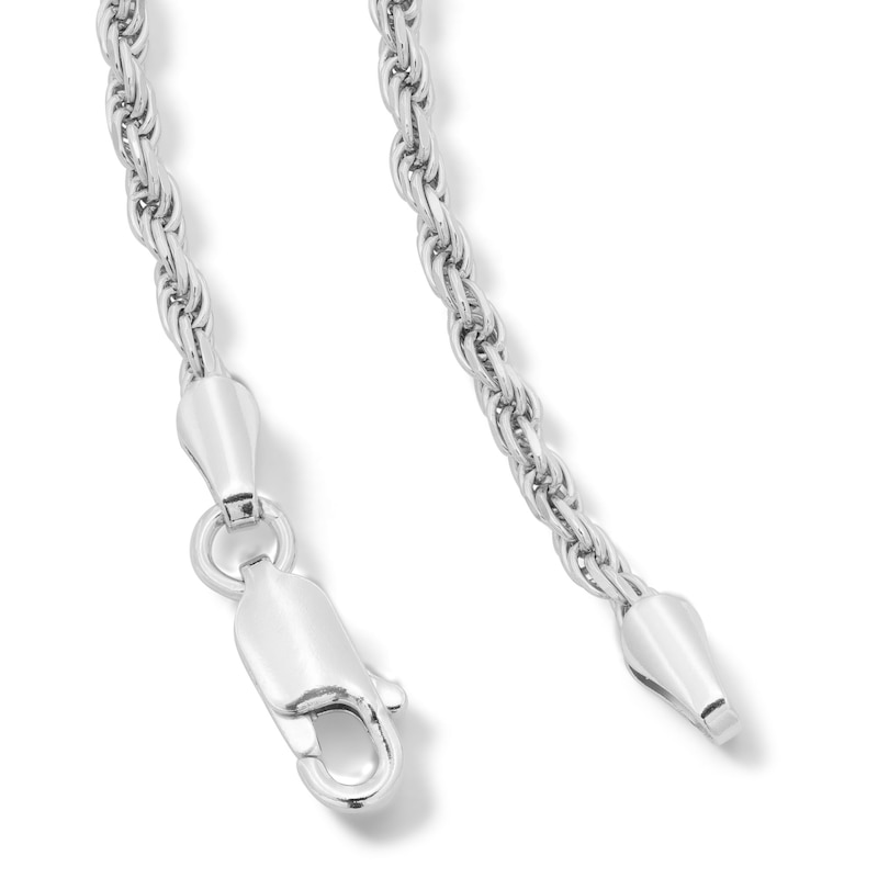 Made in Italy 050 Gauge Diamond-Cut Solid Rope Chain Necklace in Solid Sterling Silver - 20"
