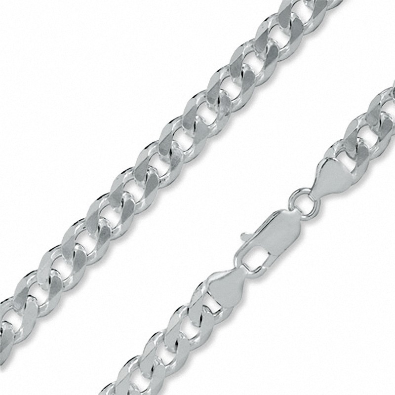 Made in Italy 220 Gauge Curb Chain Necklace in Sterling Silver - 22"