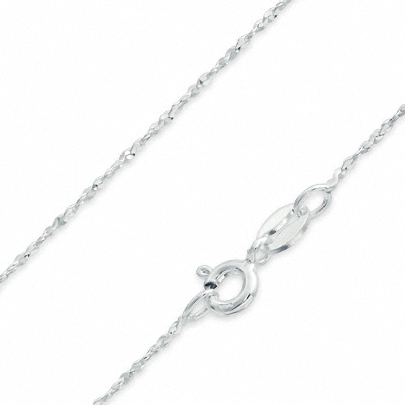 Made in Italy 035 Gauge Twisted Serpentine Chain Necklace in Sterling Silver - 16"