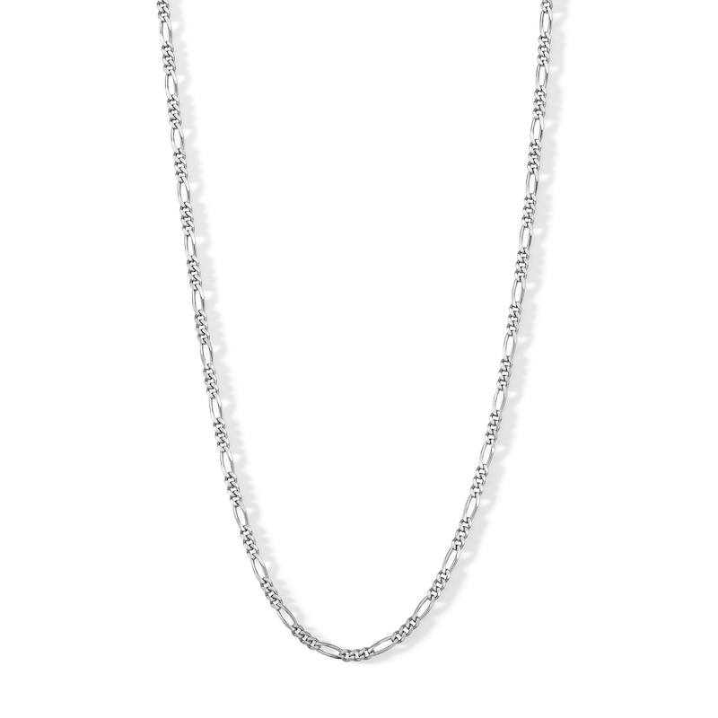 Made in Italy 080 Gauge Figaro Chain Necklace in Solid Sterling Silver - 16"