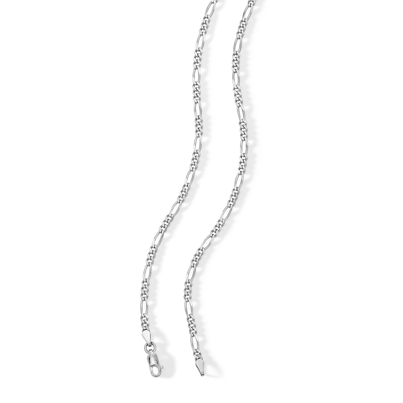 Made in Italy 080 Gauge Figaro Chain Necklace in Solid Sterling Silver - 16"