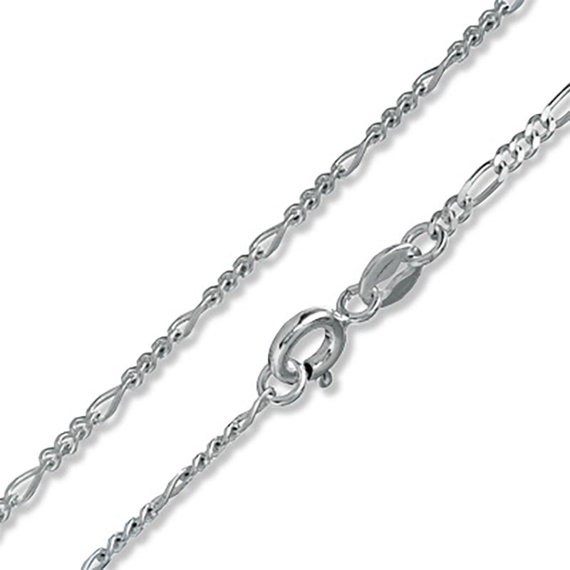 Made in Italy 050 Gauge Figaro Chain Necklace in Solid Sterling Silver - 16"