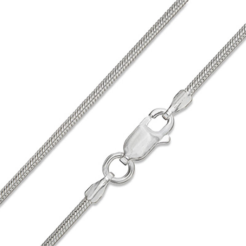 035 Gauge Solid Snake Chain Necklace in Sterling Silver - 16"