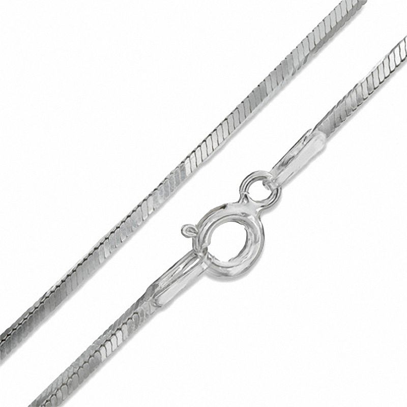 Sterling Silver 040 Gauge Square Snake Chain Necklace - 18"