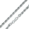 Thumbnail Image 0 of 100 Gauge Diamond-Cut Rope Chain Necklace in Sterling Silver - 30"