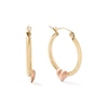 Thumbnail Image 0 of 10K Two-Tone Gold Heart on Hoop Earrings