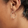 Thumbnail Image 2 of 10K Two-Tone Gold Heart on Hoop Earrings