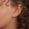 Thumbnail Image 2 of 5.0mm Princess-Cut Cubic Zirconia Stud Earrings in Sterling Silver