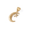 Thumbnail Image 1 of Moon and Star Necklace Charm in 10K Solid Gold