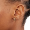 Thumbnail Image 2 of 10K Gold Diamond-Cut Huggie Hoop Earrings