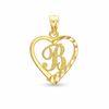 Thumbnail Image 0 of Heart Initial "B" Charm in 10K Gold