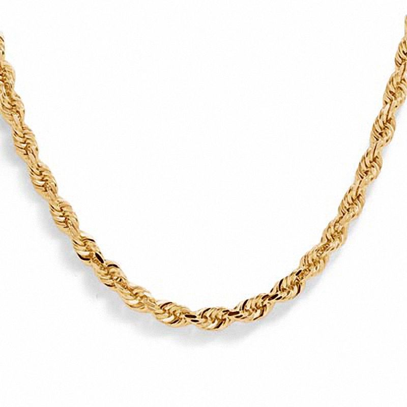 10K Gold 6mm Rope Chain Necklace - 22"