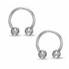 Thumbnail Image 0 of Solid Stainless Steel Horseshoe Pair - 16G 3/8"