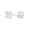 Thumbnail Image 0 of 3mm Cubic Zirconia Solitaire Stud Piercing Earrings in 14K Solid White Gold - Extra Long Post
