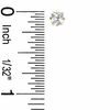 Thumbnail Image 1 of 4mm Princess-Cut Cubic Zirconia Solitaire Stud Piercing Earrings in 14K Solid Gold