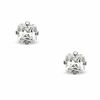 Thumbnail Image 0 of 4mm Princess-Cut Cubic Zirconia Solitaire Stud Piercing Earrings in 14K Solid White Gold