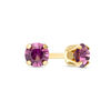 Thumbnail Image 0 of 3mm Purple Crystal Solitaire Stud Piercing Earrings in 14K Solid Gold