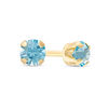 Thumbnail Image 0 of 3mm Light Blue Crystal Solitaire Stud Piercing Earrings in 14K Solid Gold