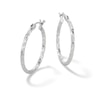 Thumbnail Image 0 of 20mm Diamond-Cut Patch Hoop Earrings in Sterling Silver