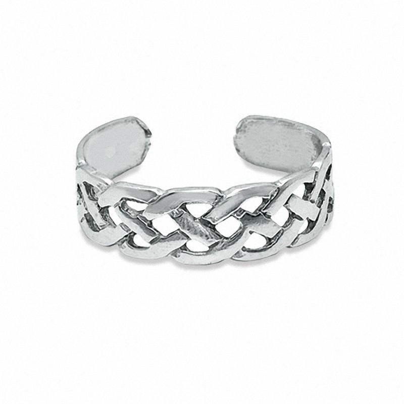 Weave Toe Ring in Sterling Silver