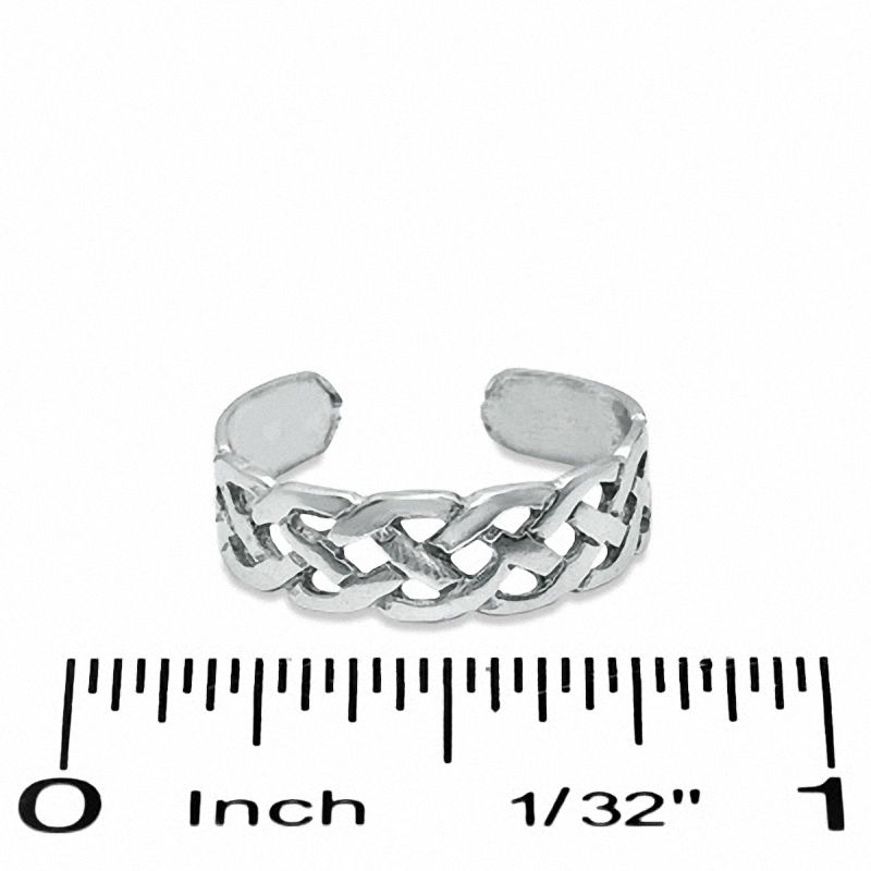 Weave Toe Ring in Sterling Silver