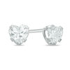 Thumbnail Image 0 of Child's 4mm Heart-Shaped Cubic Zirconia Stud Earrings in 14K White Gold