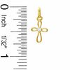 Thumbnail Image 1 of Cubic Zirconia Tiny Loop Cross Charm in 10K Gold