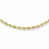Thumbnail Image 0 of 14K Gold 2mm Diamond-Cut Rope Chain Necklace - 22"