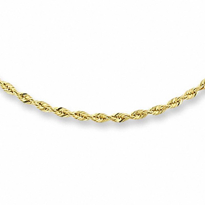 14K Gold 2mm Diamond-Cut Rope Chain Necklace - 22"