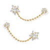 Thumbnail Image 0 of Cubic Zirconia Star and Chain Drop Earrings in 10K Gold