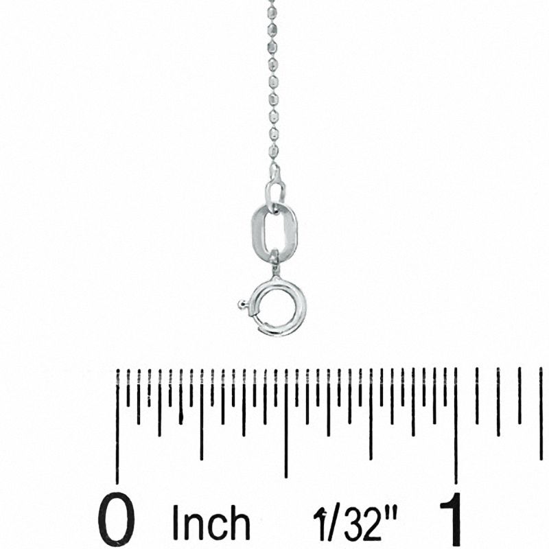 10K Gold 080 Gauge Diamond-Cut Bead Chain Necklace - 16"