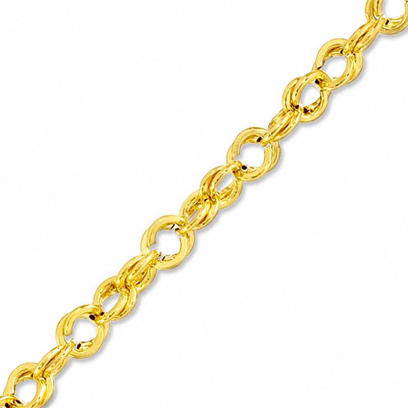 3.8mm Open Link Hollow Rope Chain Bracelet in 10K Gold