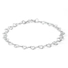 Thumbnail Image 0 of Made in Italy Heart Link Bracelet with Small Heart Lock in Sterling Silver - 7.5"