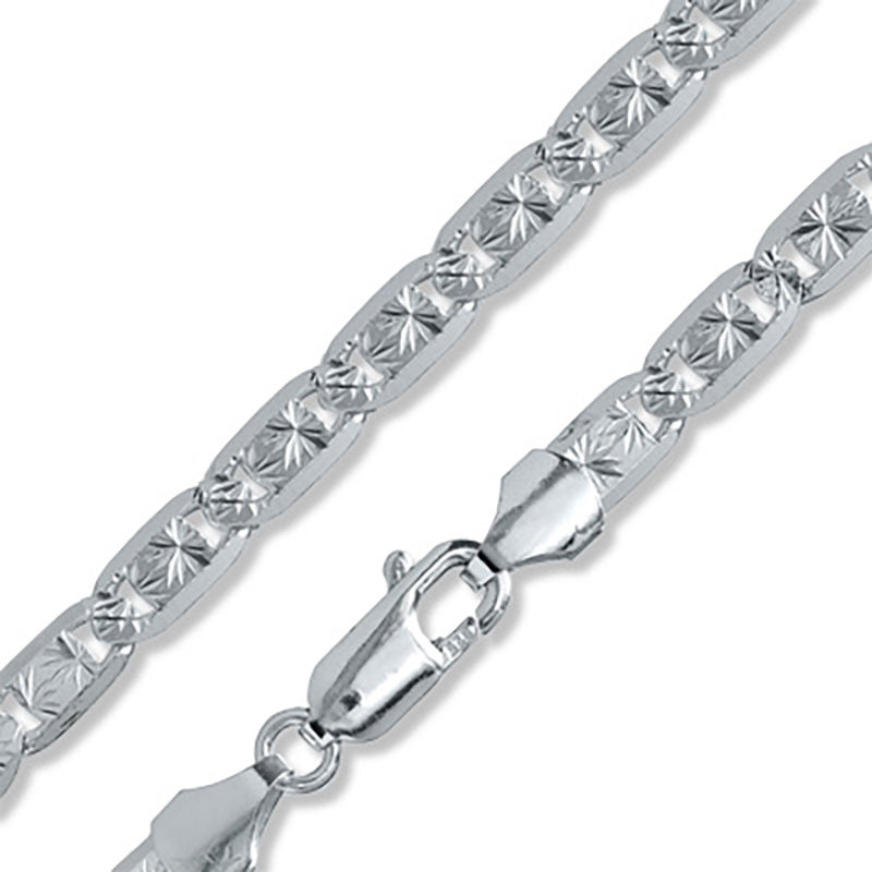 100 Gauge Valentino Chain Necklace in Sterling Silver - 18"